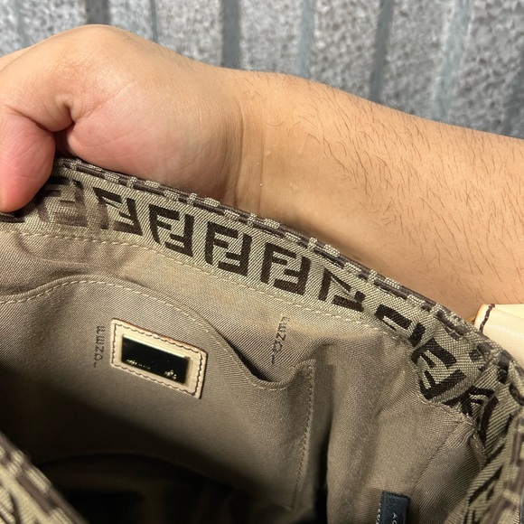 Fendi Bicolor Zucchino Flap Shoulder Bag Authentic‎ Vintage - Picture 8 of 12